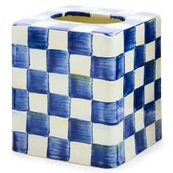 Bath & Bath Accessories|Room Accents|MacKenzie-Childs Royal Check Boutique Tissue Box Cover