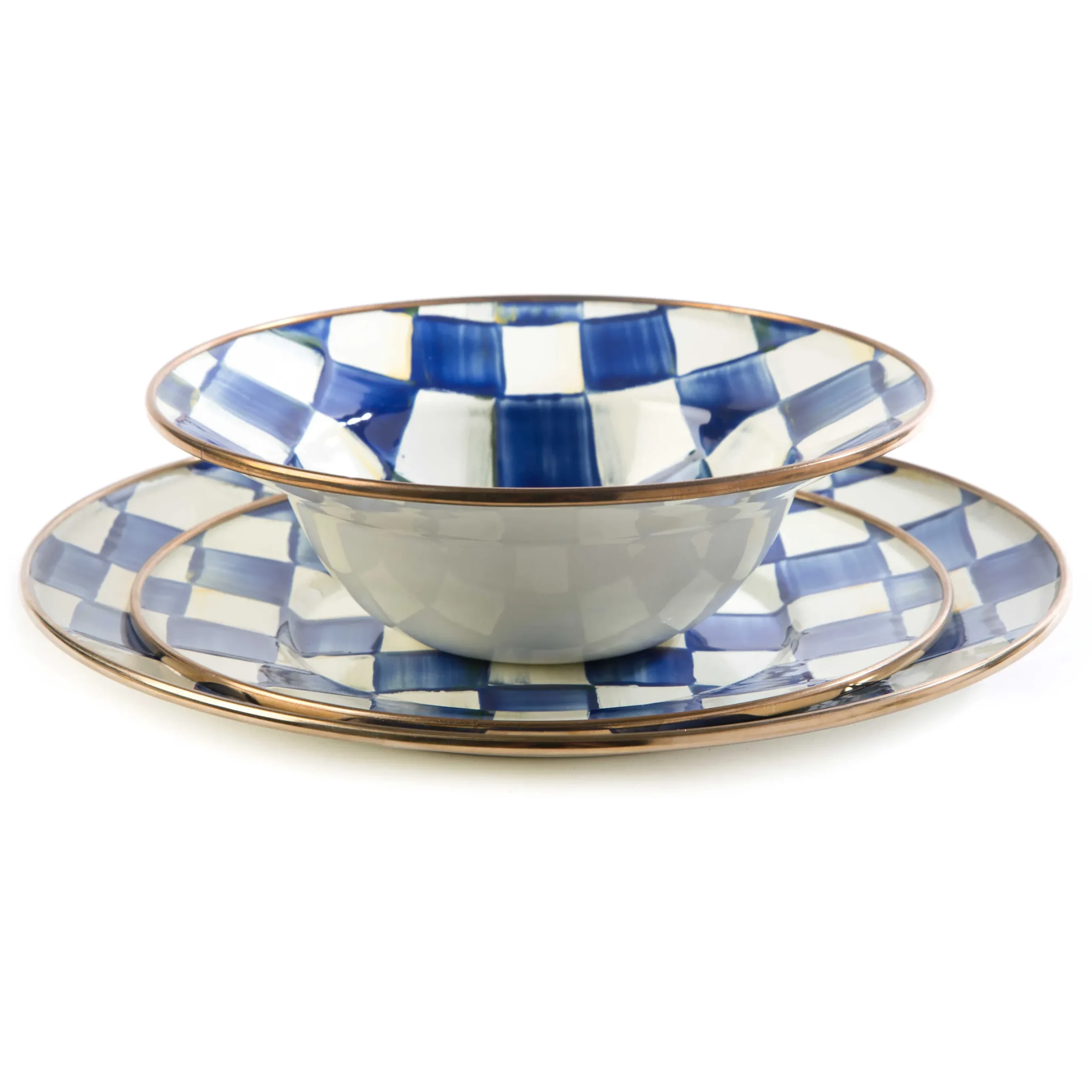 Dinnerware & Flatware|MacKenzie-Childs Royal Check Breakfast Bowl
