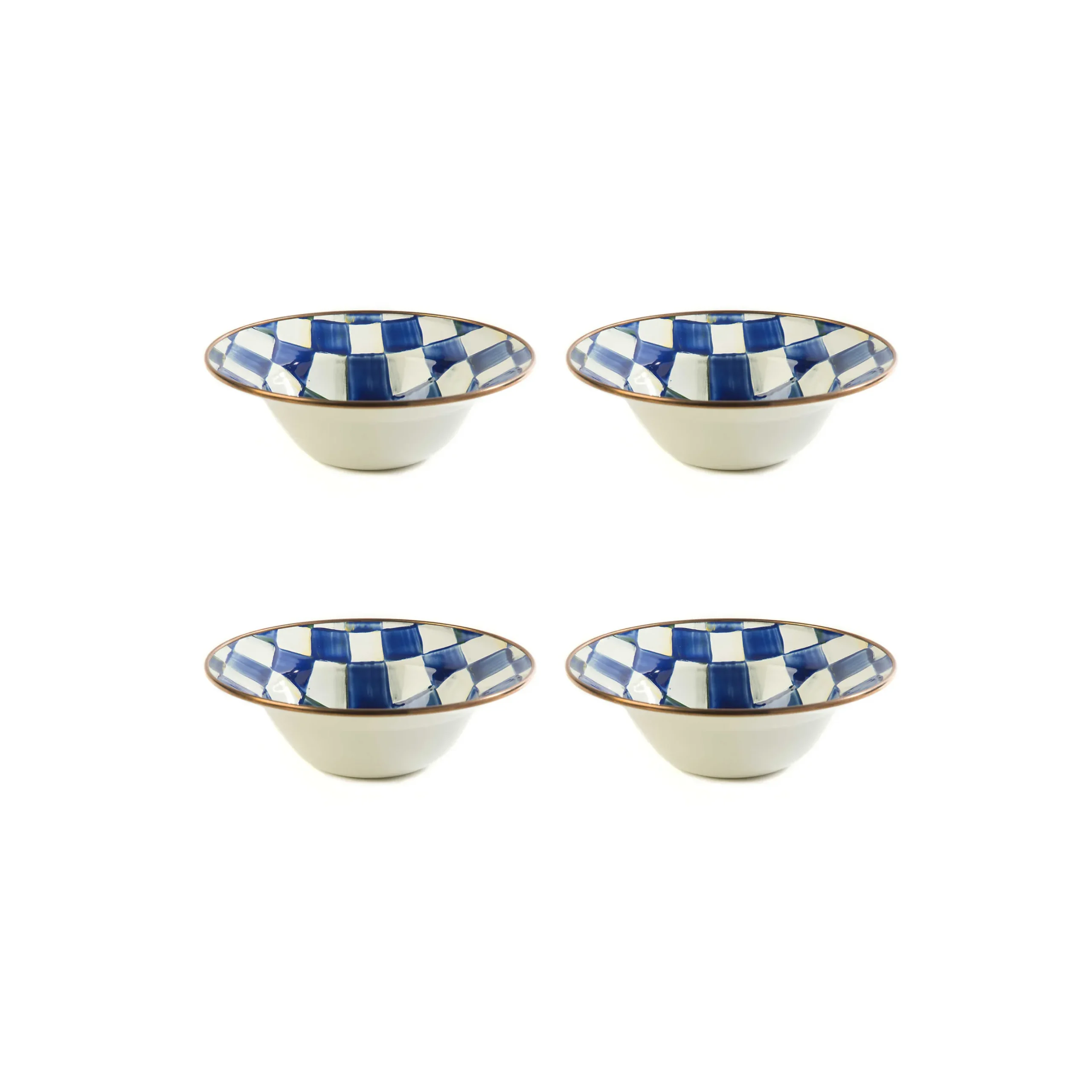Kitchen & Dining Sets|Dinnerware & Flatware|MacKenzie-Childs Royal Check Breakfast Bowls, Set of 4