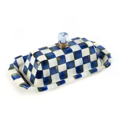 Serveware|MacKenzie-Childs Royal Check Butter Box