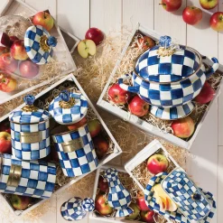 Serveware|MacKenzie-Childs Royal Check Butter Box