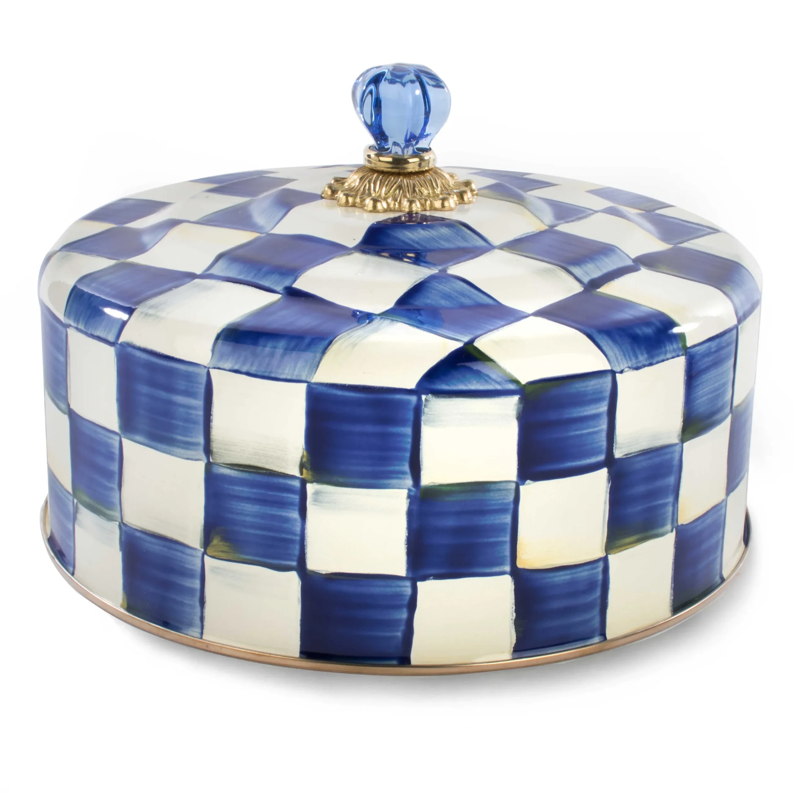 Serveware|MacKenzie-Childs Royal Check Cake Carrier