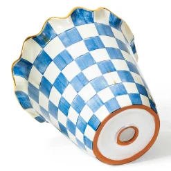 Spring|The Fall Shop|MacKenzie-Childs Royal Check Ceramic Jumbo Garden Pot