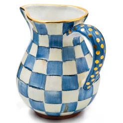 Bar Entertaining|Serveware|MacKenzie-Childs Royal Check Ceramic Portly Pitcher