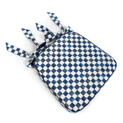 Pillows, Throws, & Cushions|MacKenzie-Childs Royal Check Chair Cushion
