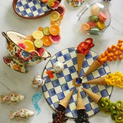 Serveware|MacKenzie-Childs Royal Check Cheese Course