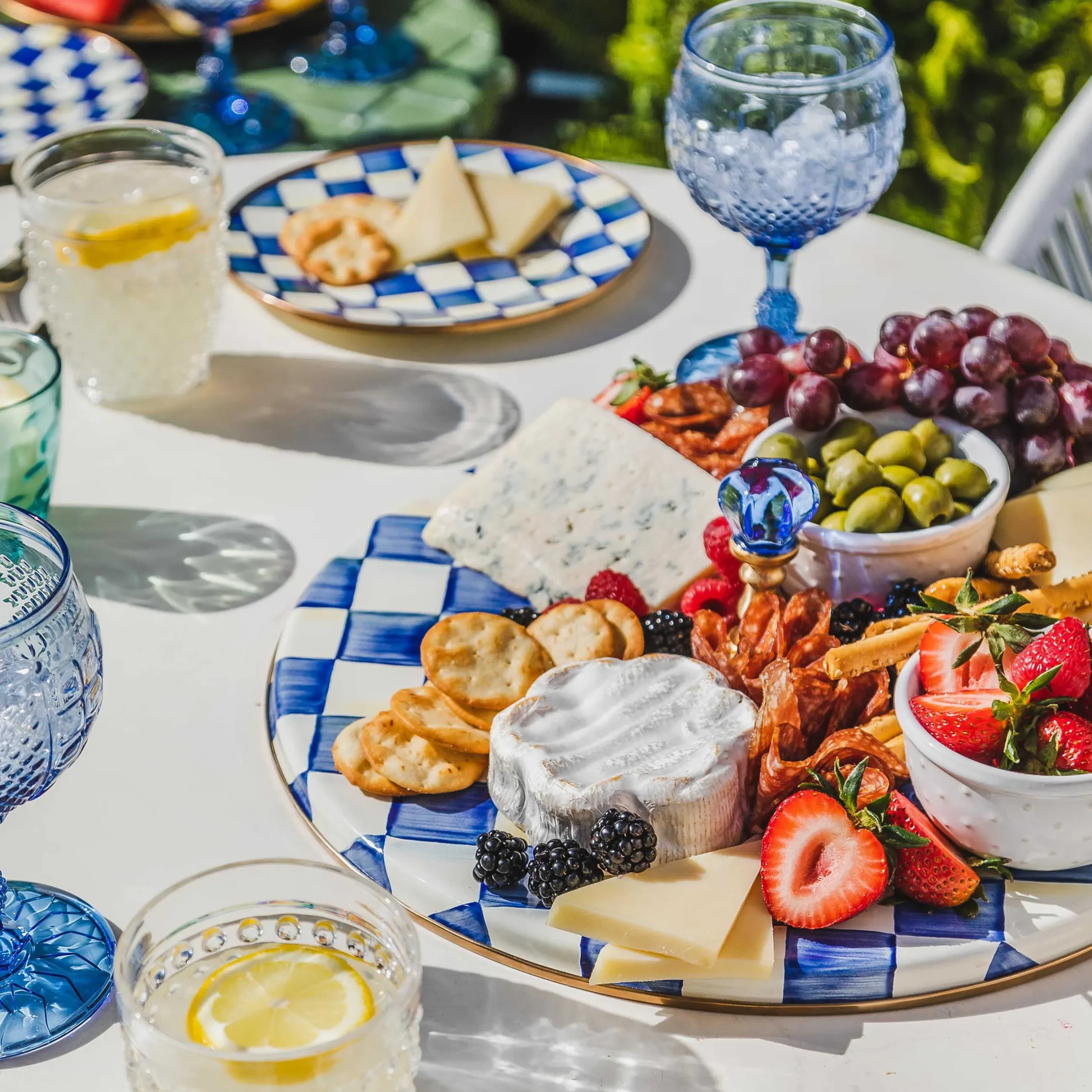 Serveware|MacKenzie-Childs Royal Check Cheese Course