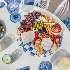 Serveware|MacKenzie-Childs Royal Check Cheese Course