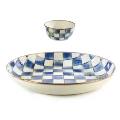Kitchen & Dining Sets|Serveware|MacKenzie-Childs Royal Check Chip Dip Set