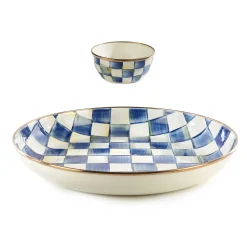 Kitchen & Dining Sets|Serveware|MacKenzie-Childs Royal Check Chip  Dip Set