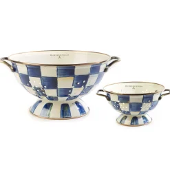 Kitchen & Dining Sets|Kitchen Utensils & Tools|MacKenzie-Childs Royal Check Colanders, Set of 2