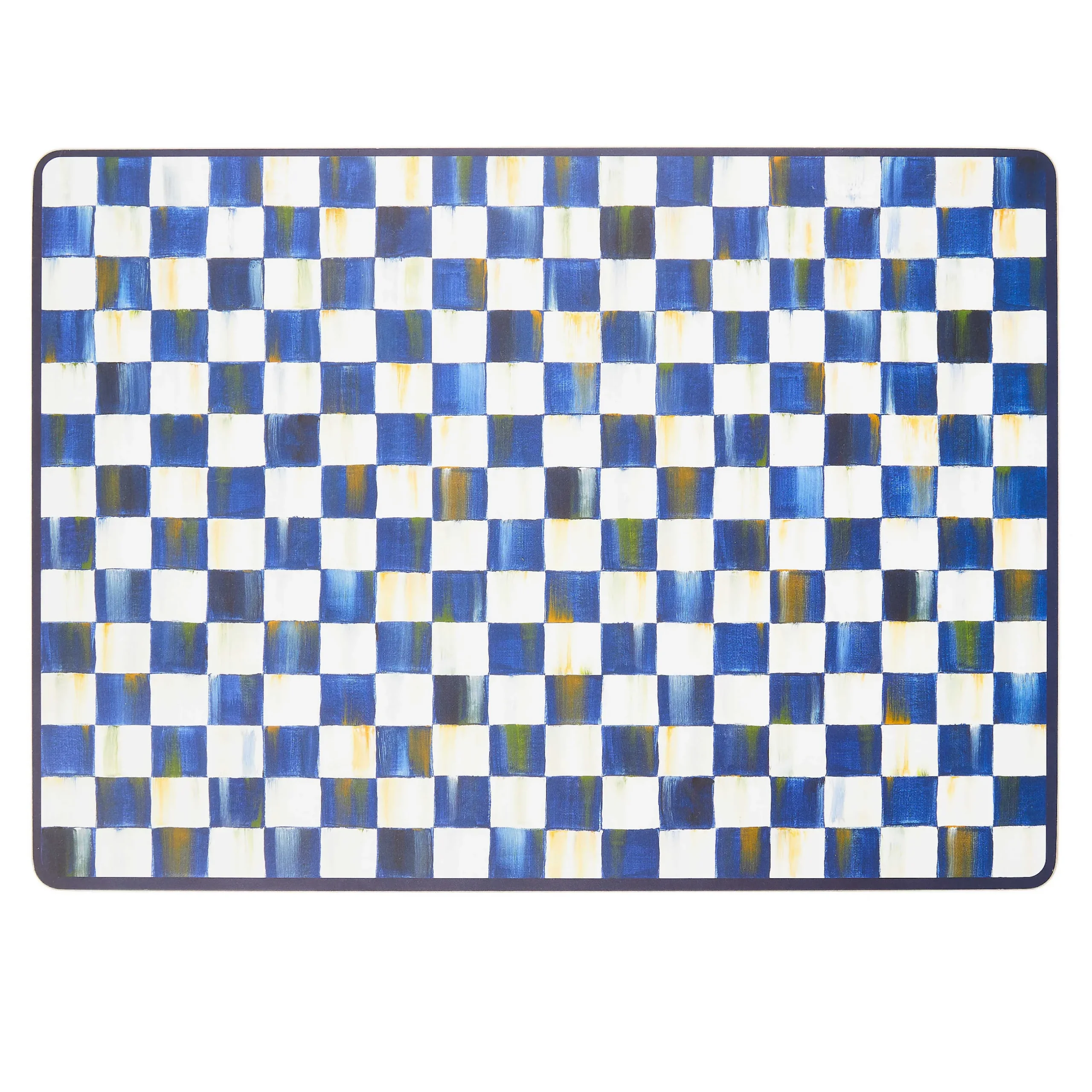Table Accessories|Kitchen & Table Linens|MacKenzie-Childs Royal Check Cork Back Placemats, Set of 4