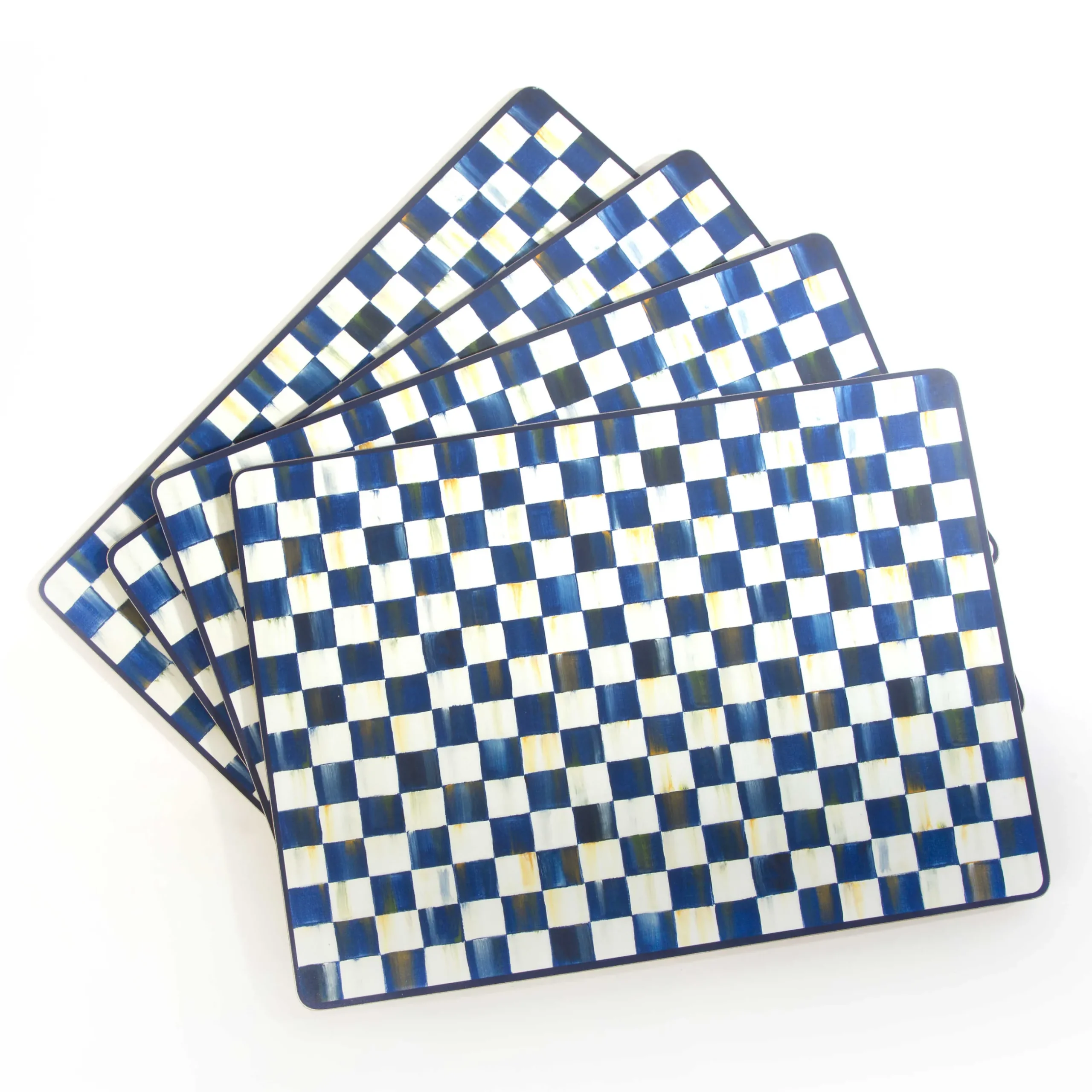 Table Accessories|Kitchen & Table Linens|MacKenzie-Childs Royal Check Cork Back Placemats, Set of 4