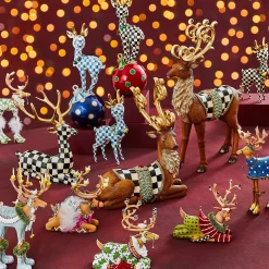 Holiday|Room Accents|MacKenzie-Childs Royal Check Deary Deer