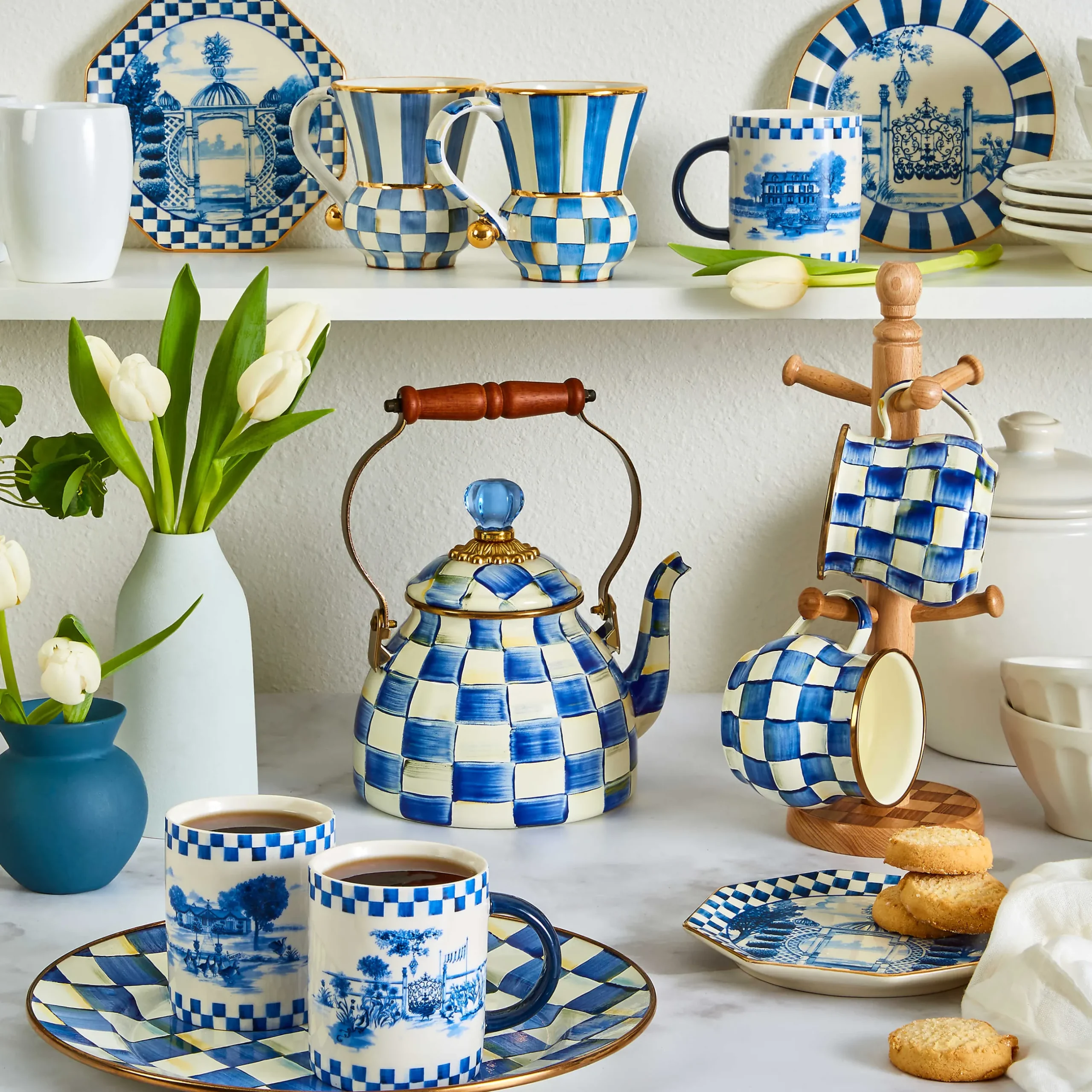 Dinnerware & Flatware|MacKenzie-Childs Royal Check Dinner Plate