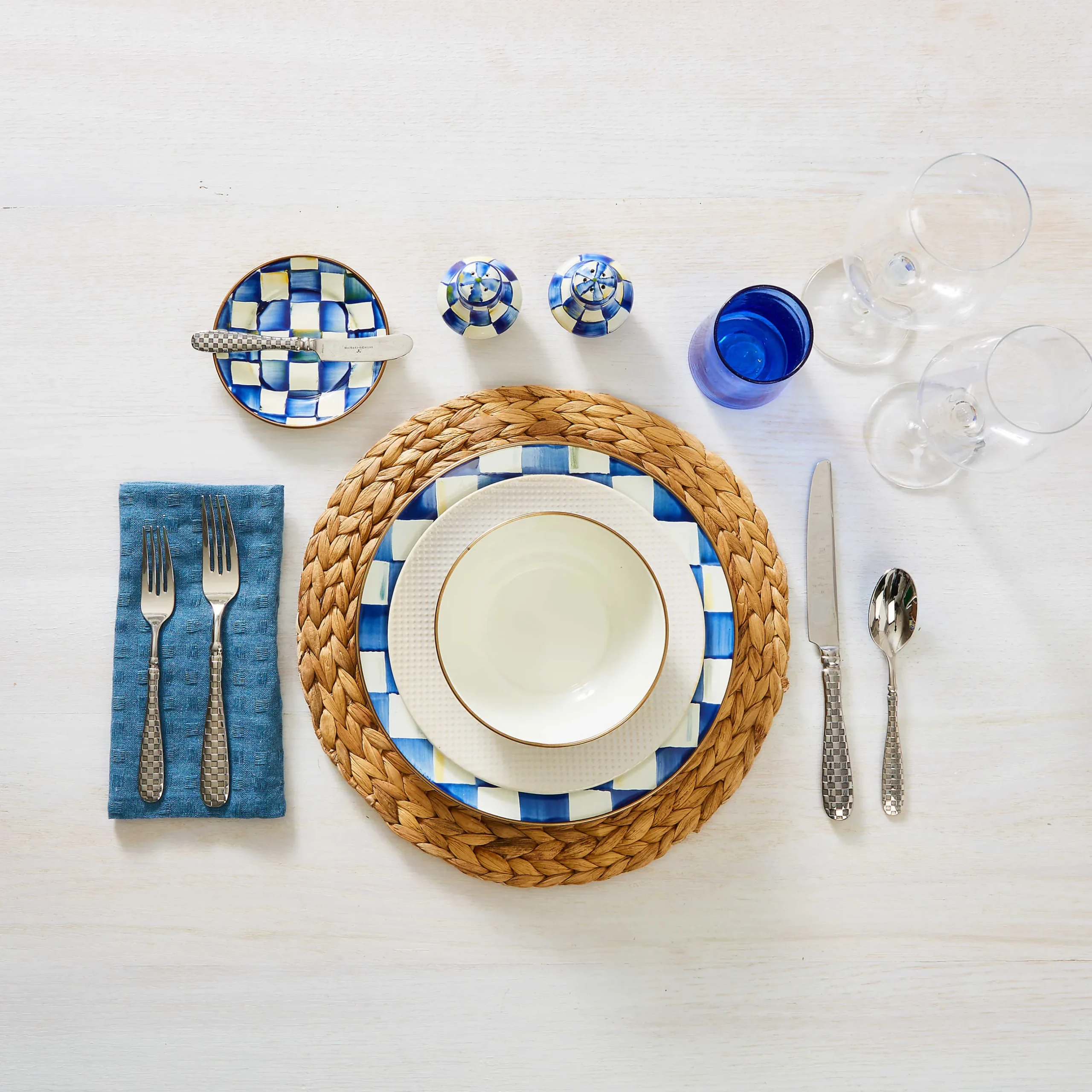 Dinnerware & Flatware|MacKenzie-Childs Royal Check Dinner Plate