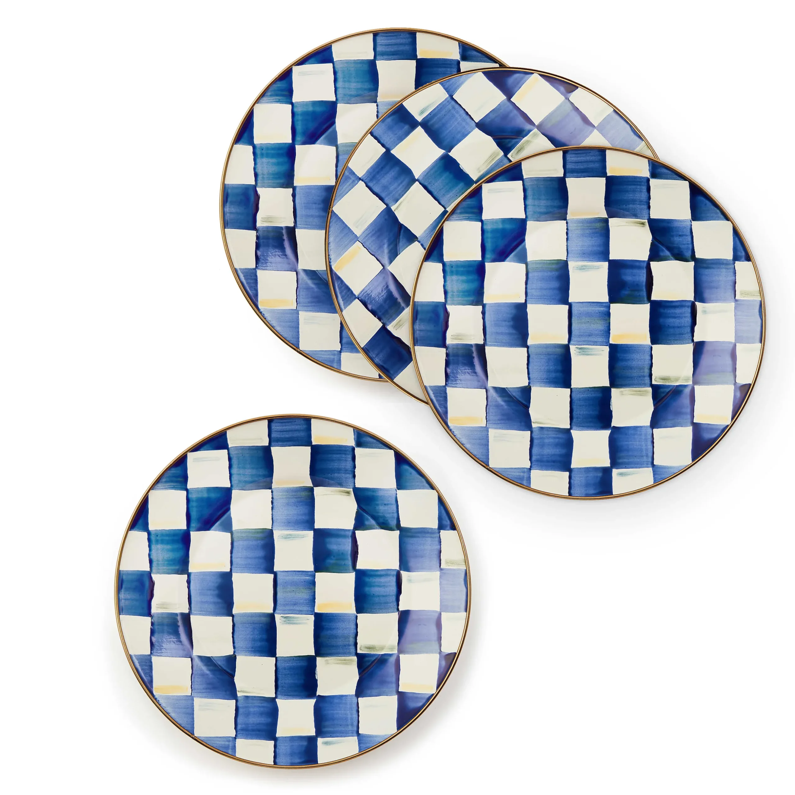 Kitchen & Dining Sets|Dinnerware & Flatware|MacKenzie-Childs Royal Check Dinner Plates, Set of 4