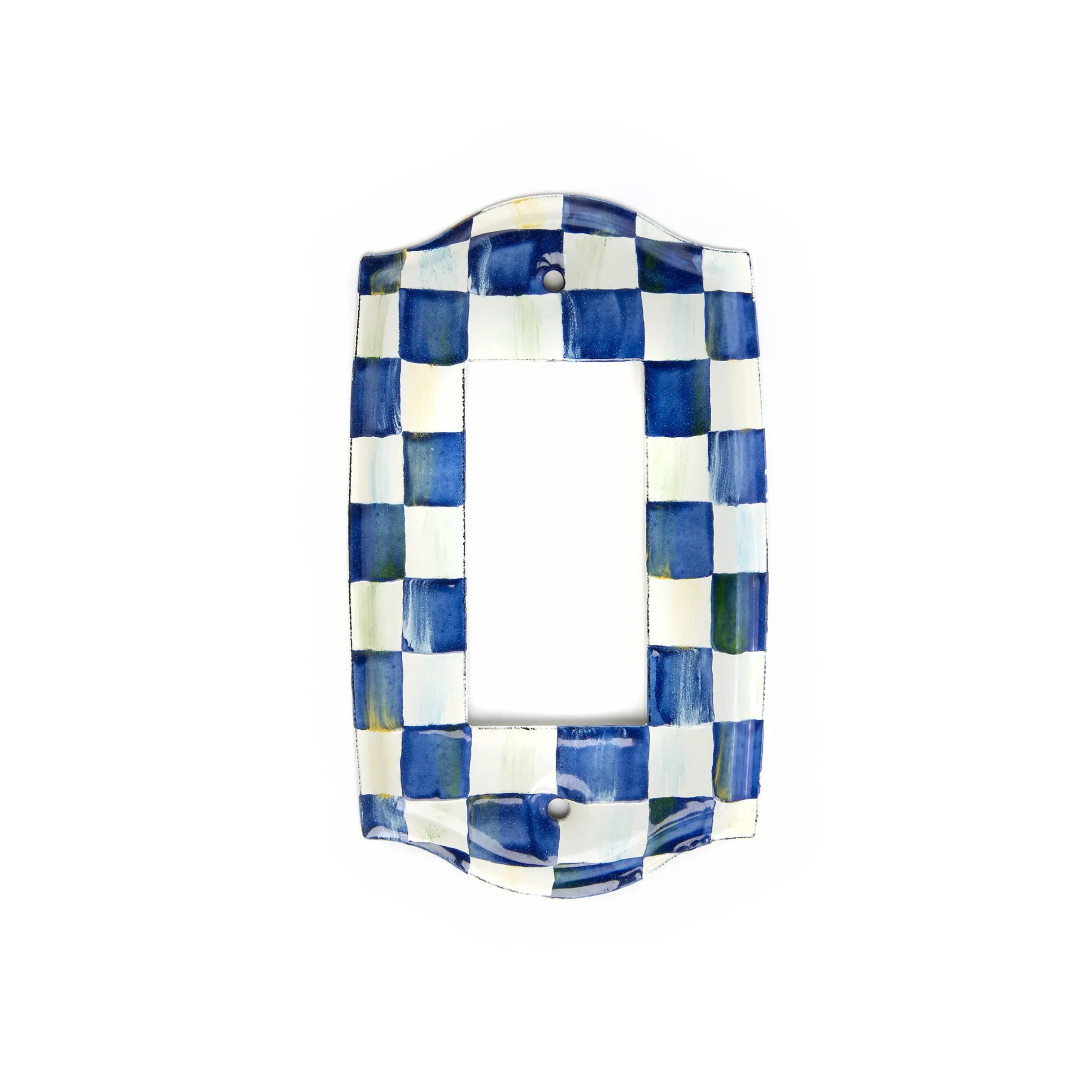 Finishing Touches|Room Accents|MacKenzie-Childs Royal Check Enamel Switch Plate - Single Rocker