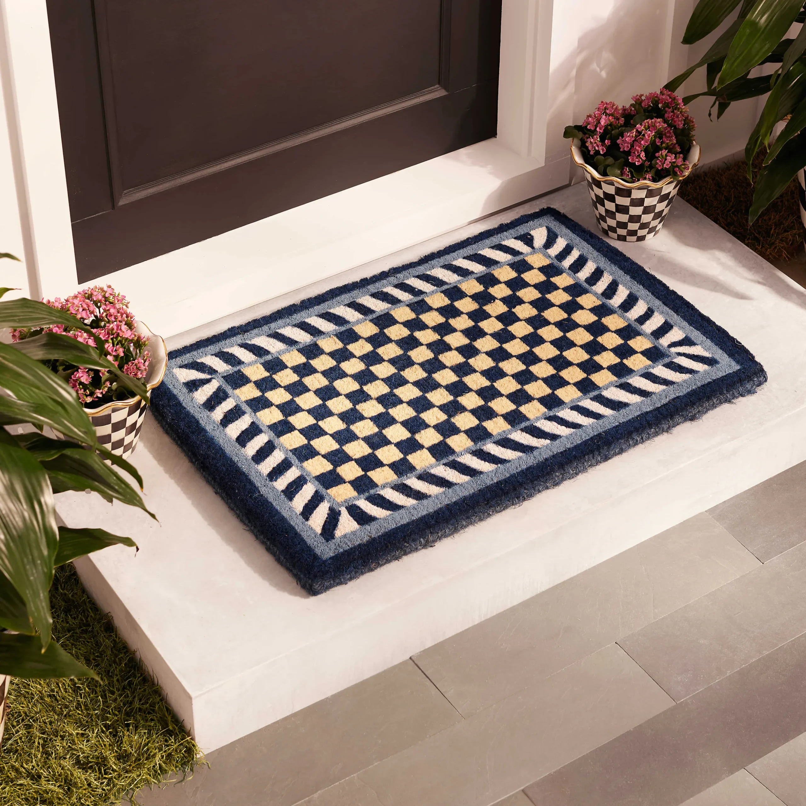 Outdoor|Rugs|MacKenzie-Childs Royal Check Entrance Mat