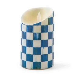 Candles & Fragrances|MacKenzie-Childs Royal Check Flicker 5 Pillar Candle