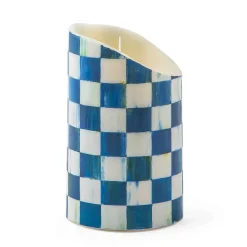 Candles & Fragrances|MacKenzie-Childs Royal Check Flicker 5 Pillar Candle