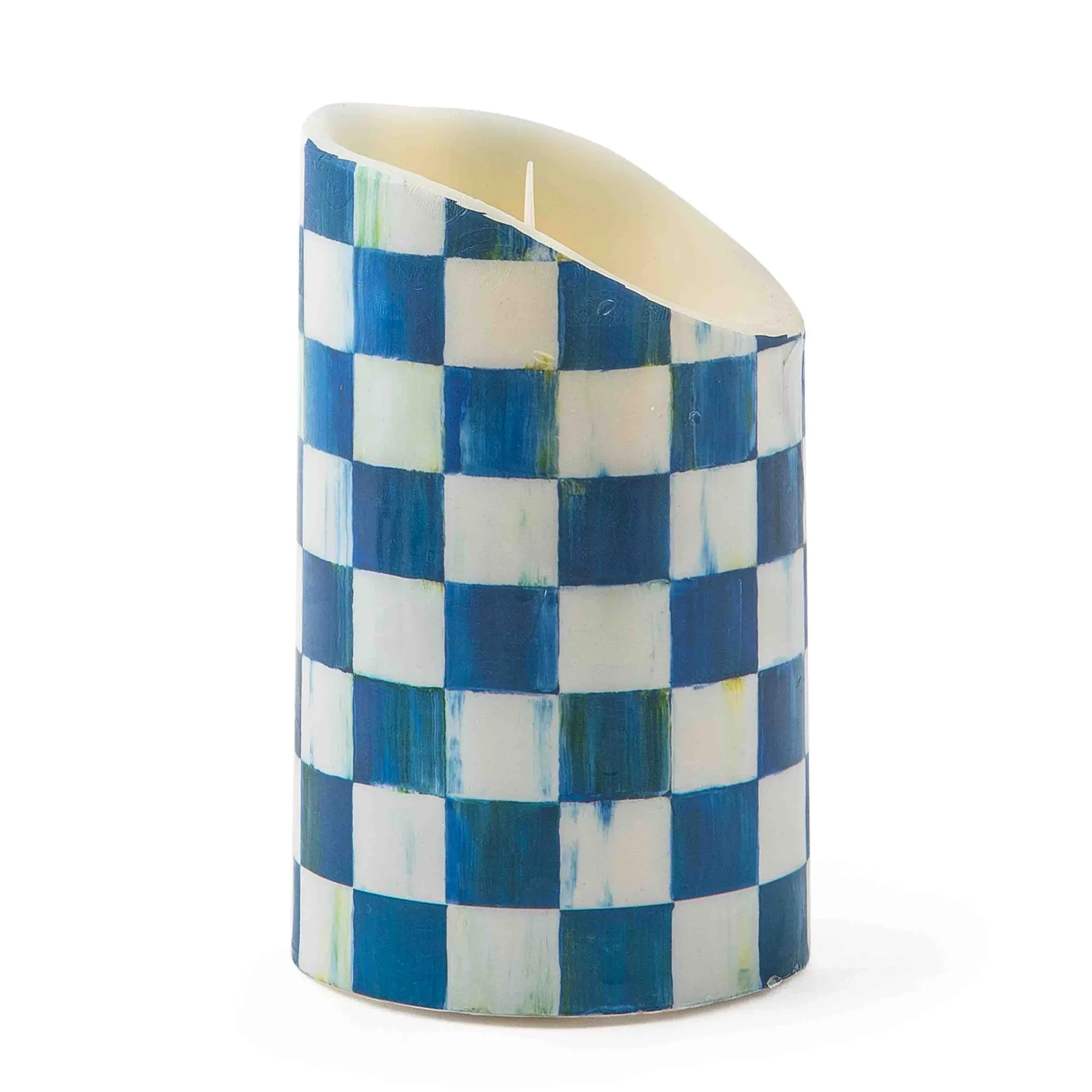 Candles & Fragrances|MacKenzie-Childs Royal Check Flicker 5 Pillar Candle