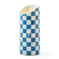 Candles & Fragrances|MacKenzie-Childs Royal Check Flicker 7 Pillar Candle