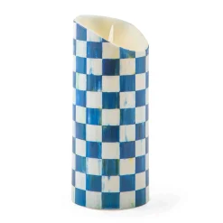 Candles & Fragrances|MacKenzie-Childs Royal Check Flicker 7 Pillar Candle