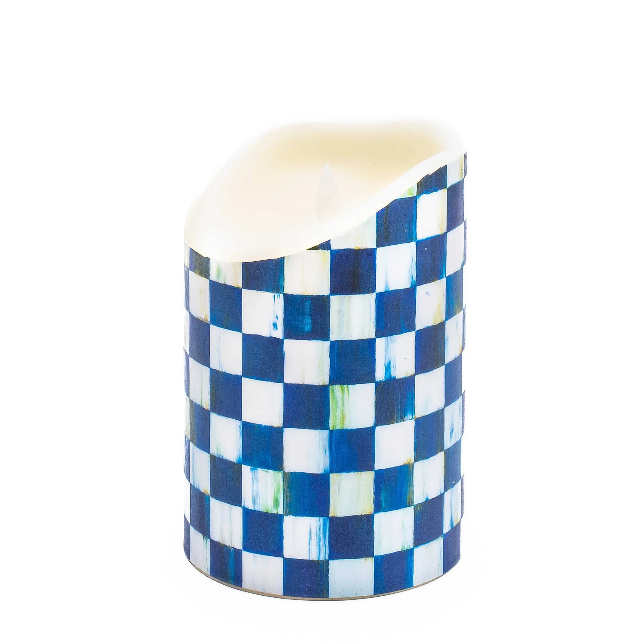 Candles & Fragrances|Table Accessories|MacKenzie-Childs Royal Check Flicker 6 Pillar Candle