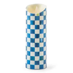 Candles & Fragrances|MacKenzie-Childs Royal Check Flicker 9 Pillar Candle