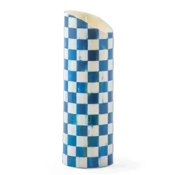 Candles & Fragrances|MacKenzie-Childs Royal Check Flicker 9 Pillar Candle