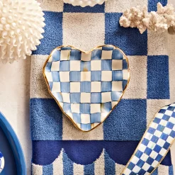 Bar Entertaining|Serveware|MacKenzie-Childs Royal Check Fluted Heart Plate