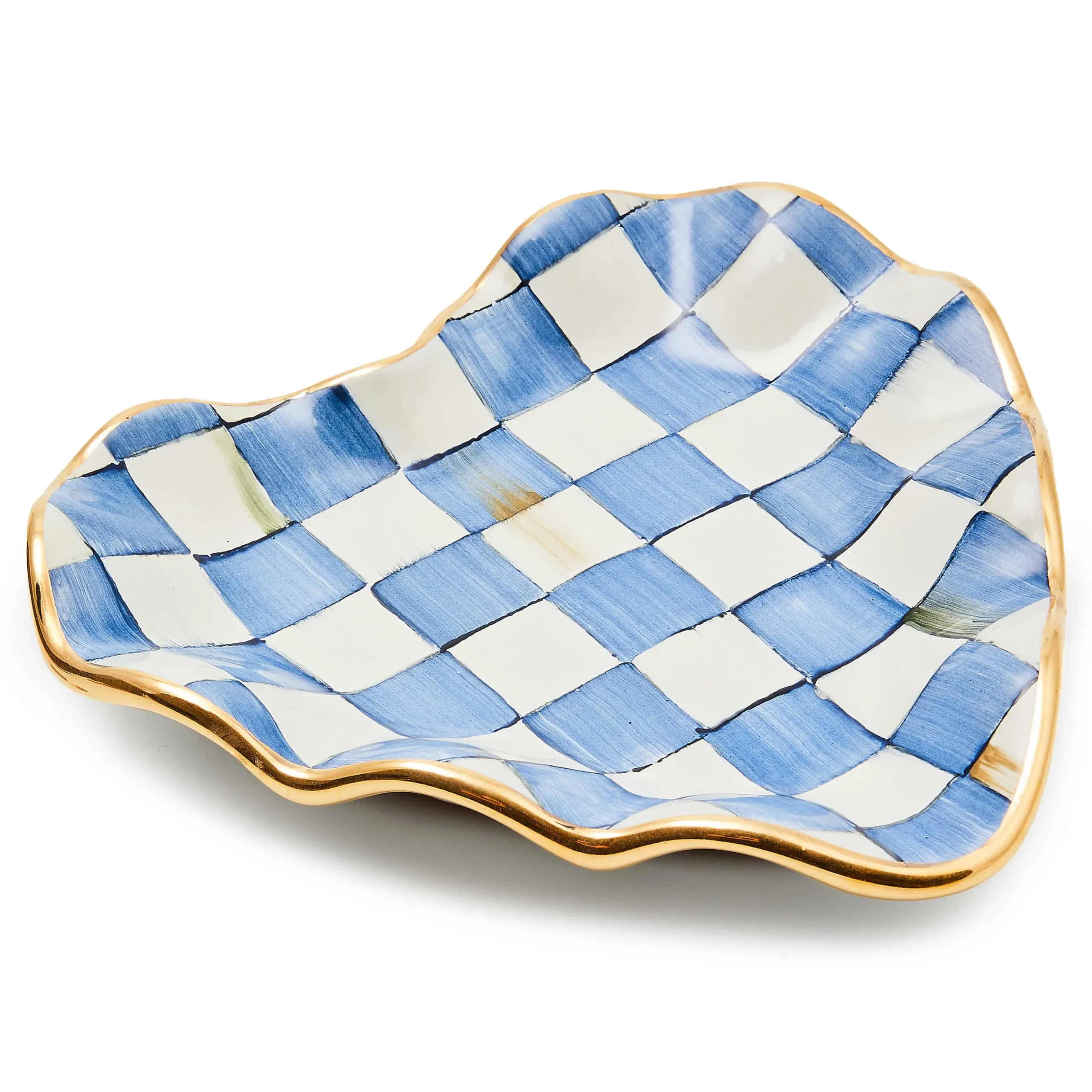 Bar Entertaining|Serveware|MacKenzie-Childs Royal Check Fluted Heart Plate