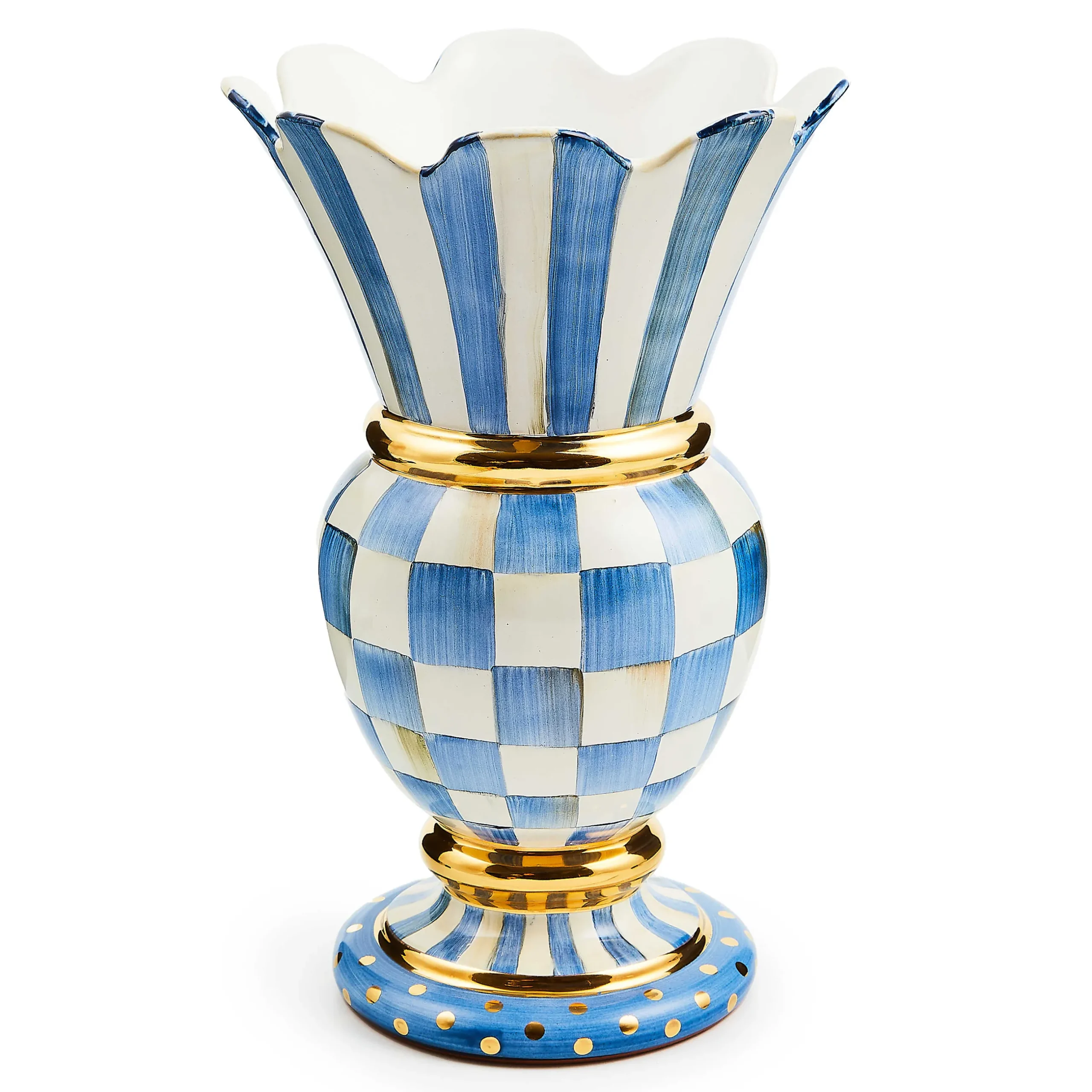 Room Accents|MacKenzie-Childs Royal Check Great Vase