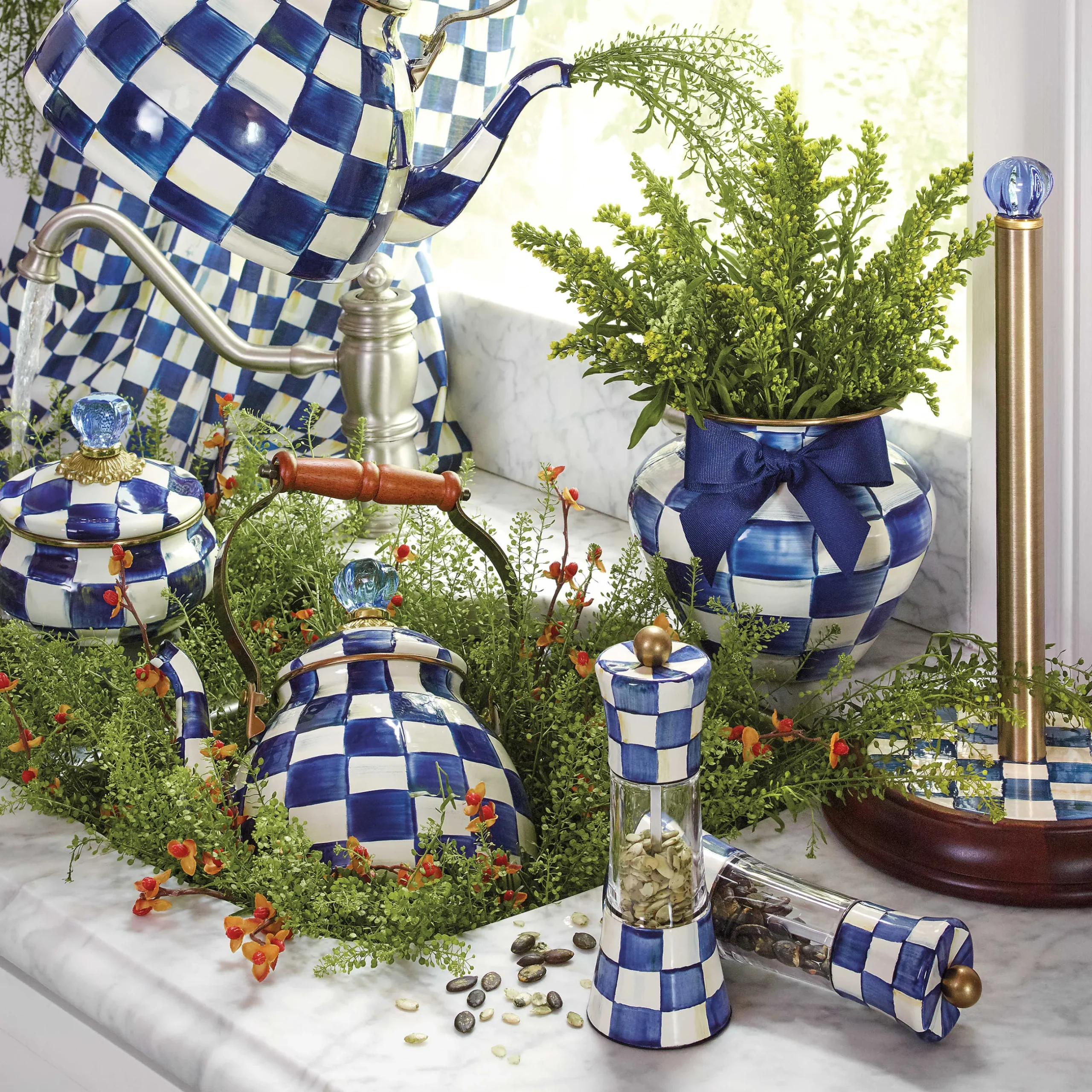 Serveware|MacKenzie-Childs Royal Check Grinder