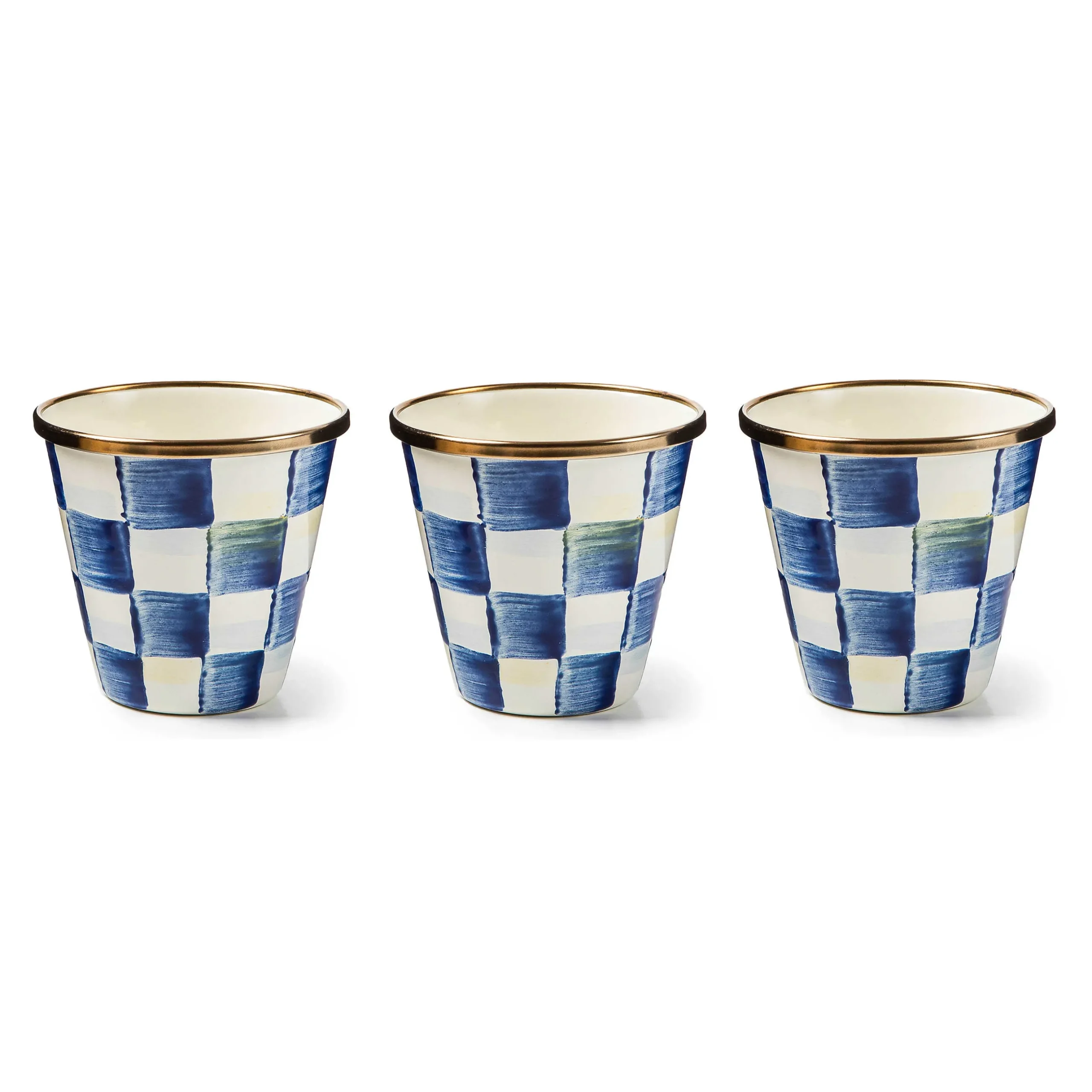 Spring|The Fall Shop|MacKenzie-Childs Royal Check Herb Pots, Set of 3