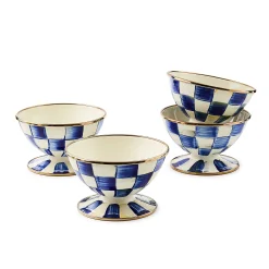 Kitchen & Dining Sets|Dinnerware & Flatware|MacKenzie-Childs Royal Check Ice Cream Dishes, Set of 4