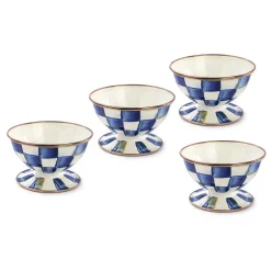 Kitchen & Dining Sets|Dinnerware & Flatware|MacKenzie-Childs Royal Check Ice Cream Dishes, Set of 4