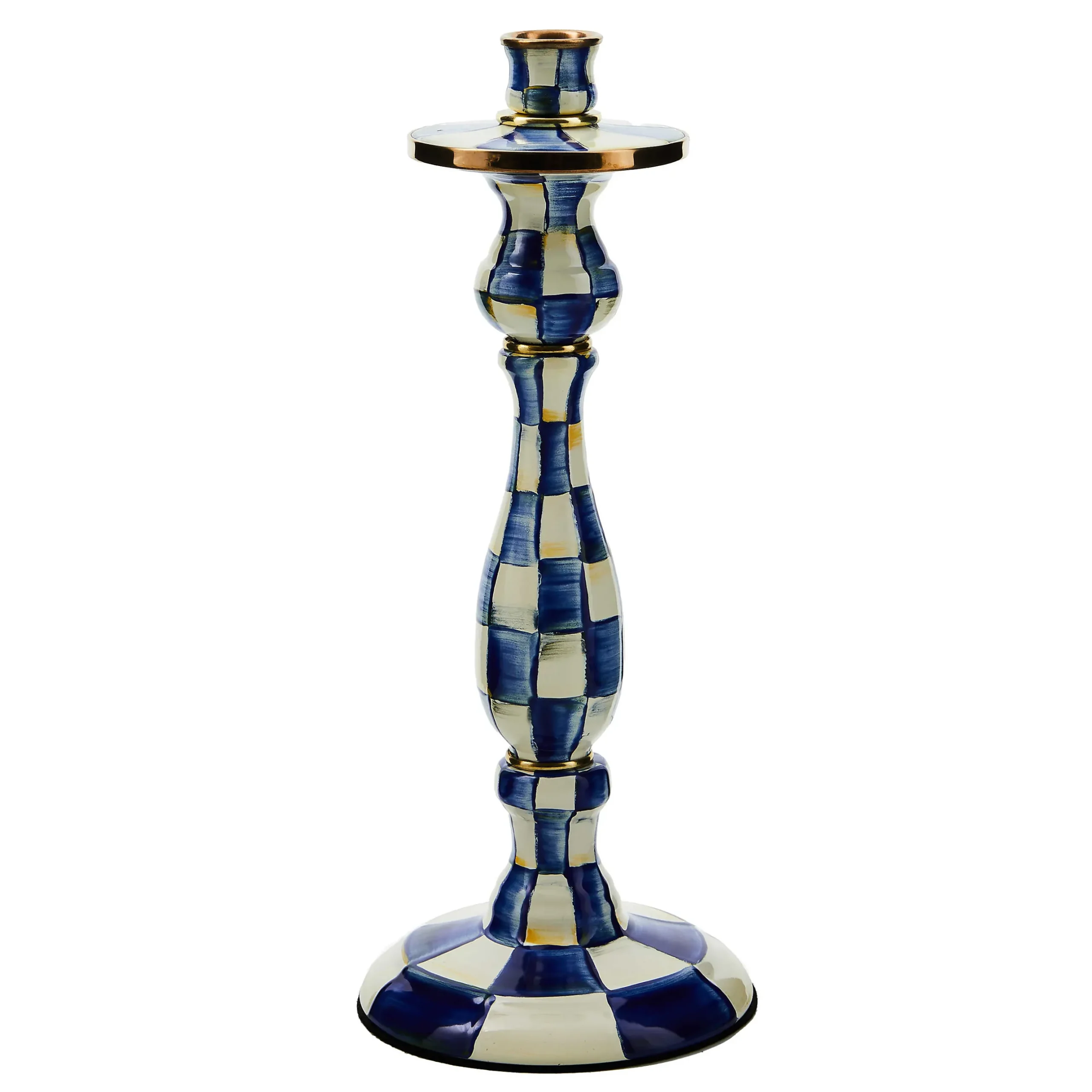 Candles & Fragrances|MacKenzie-Childs Royal Check Large Candlestick
