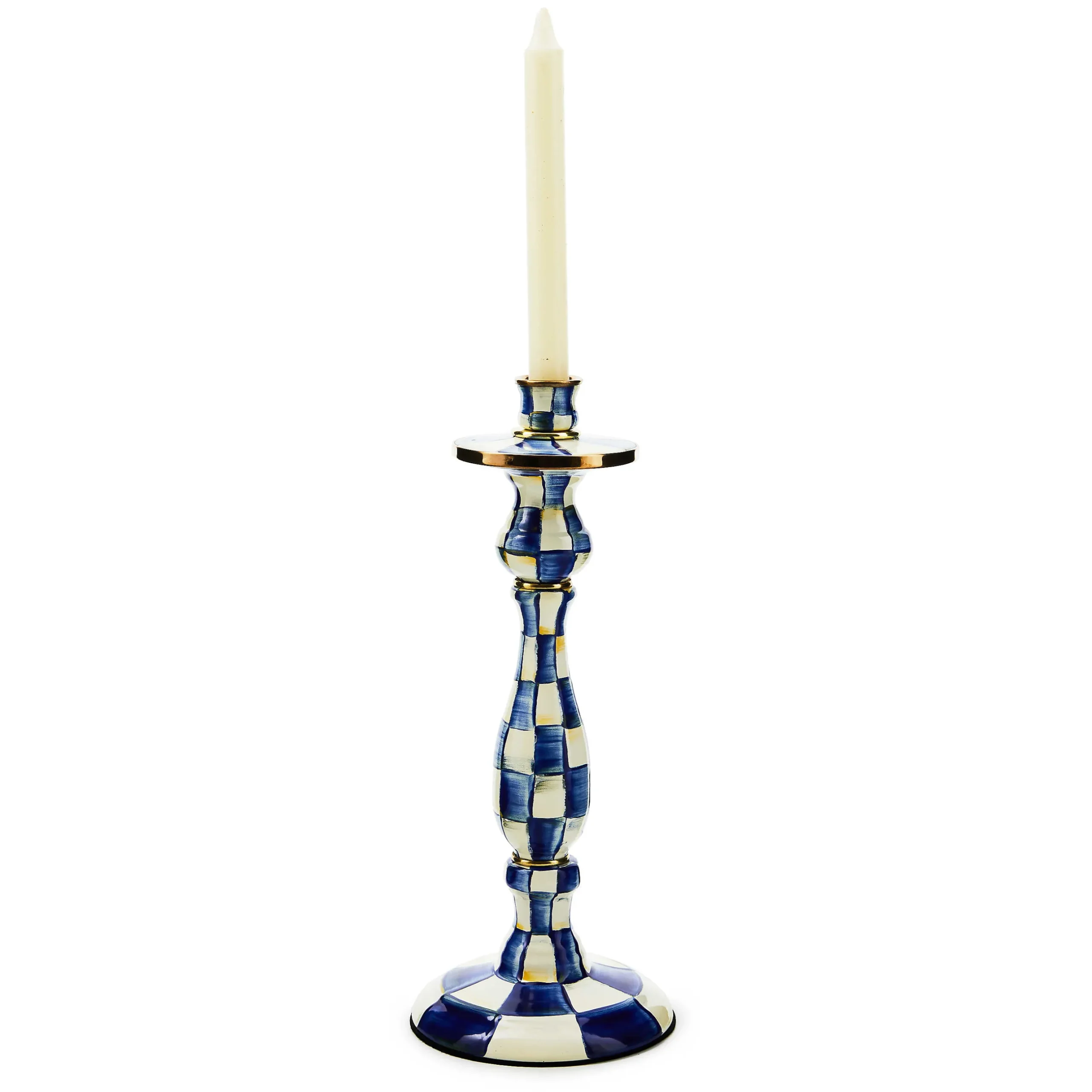 Candles & Fragrances|MacKenzie-Childs Royal Check Large Candlestick