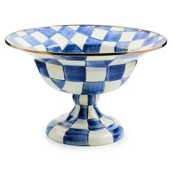 Serveware|MacKenzie-Childs Royal Check Large Compote