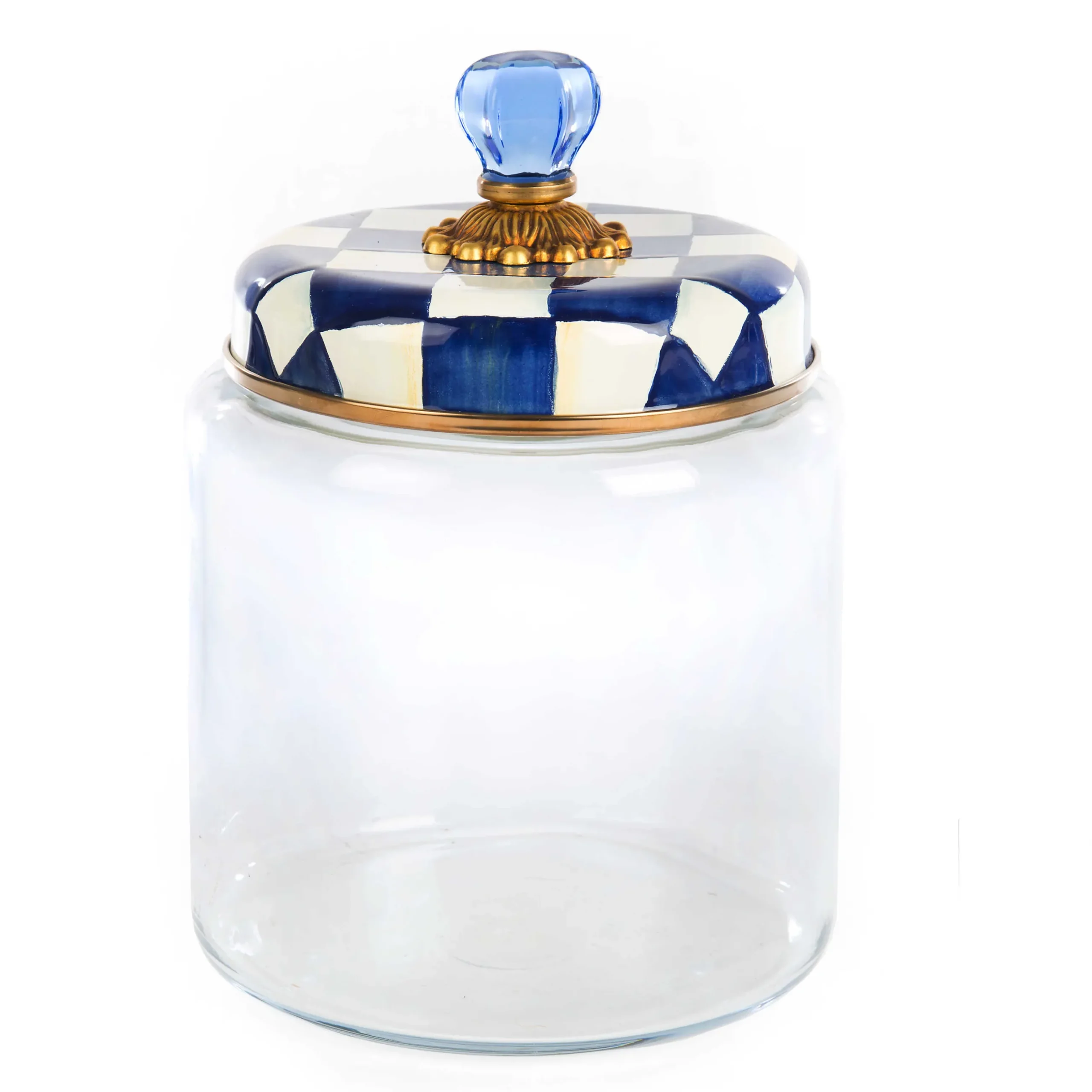 Room Accents|Kitchen Storage & Organization|MacKenzie-Childs Royal Check Large Kitchen Canister