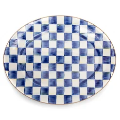 Serveware|MacKenzie-Childs Royal Check Large Oval Platter