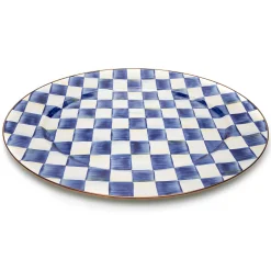 Serveware|MacKenzie-Childs Royal Check Large Oval Platter
