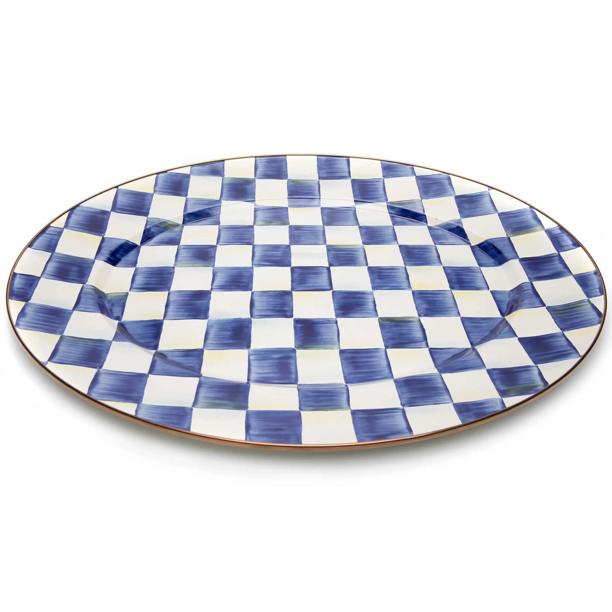 Serveware|MacKenzie-Childs Royal Check Large Oval Platter