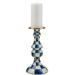 Candles & Fragrances|MacKenzie-Childs Royal Check Large Pillar Candlestick