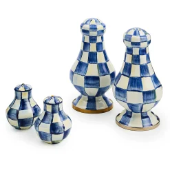 Table Accessories|Serveware|MacKenzie-Childs Royal Check Large Salt  Pepper Shakers