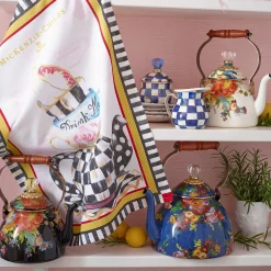 The Coffee Shop|Serveware|MacKenzie-Childs Royal Check Lidded Sugar Bowl