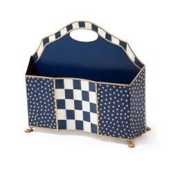Room Accents|MacKenzie-Childs Royal Check Magazine Holder