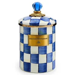 Room Accents|Kitchen Storage & Organization|MacKenzie-Childs Royal Check Medium Canister